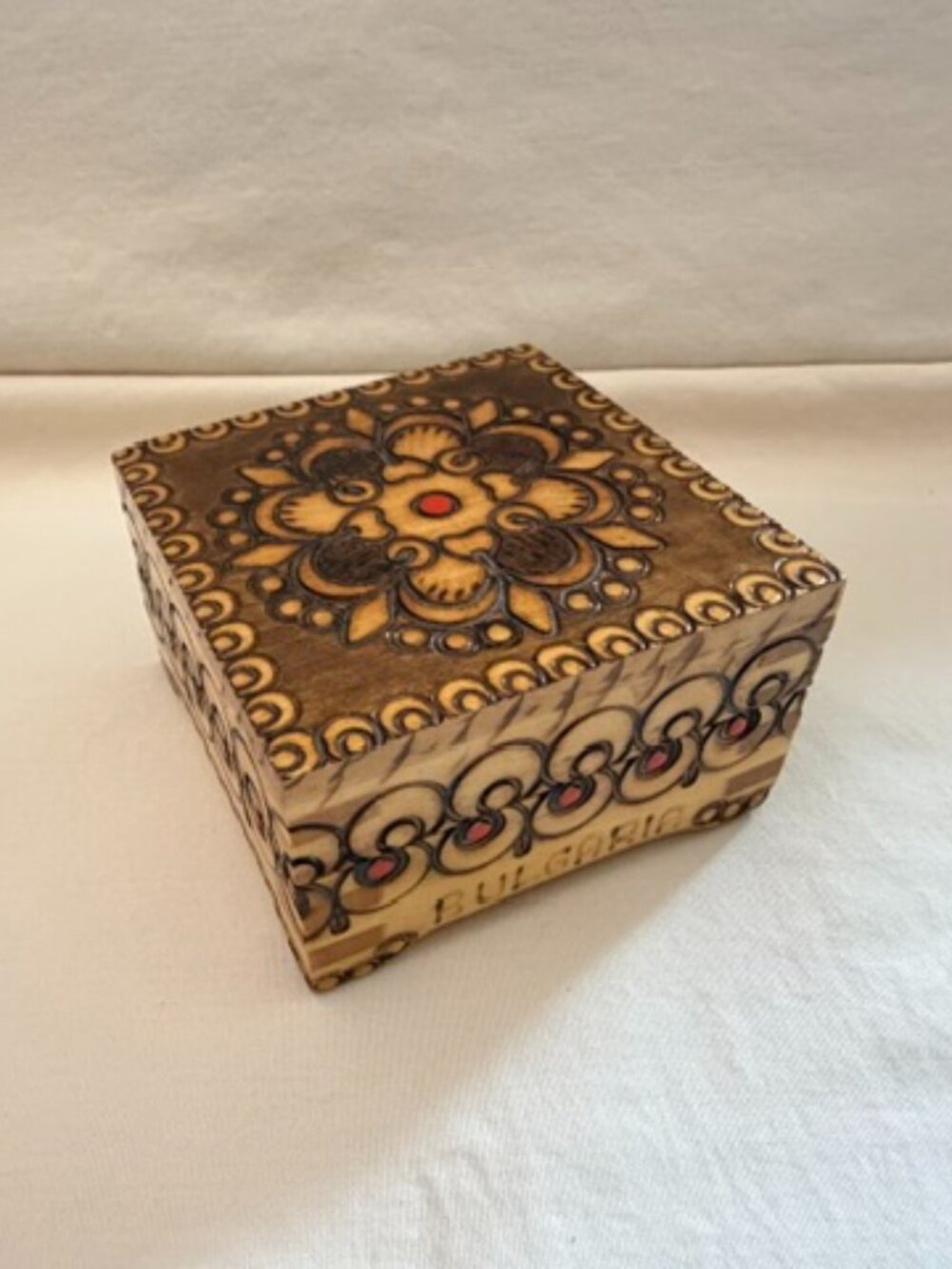 Handmade Wood Trinket Box